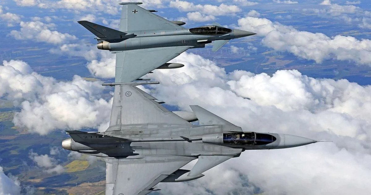 Немецкие истребители Eurofighter и шведский Gripen провели совместные учения для НАТО